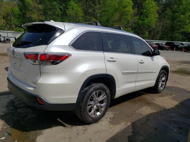 5TDKKRFH6FS088935 - 2015 TOYOTA HIGHLANDER XLE WHITE photo 3