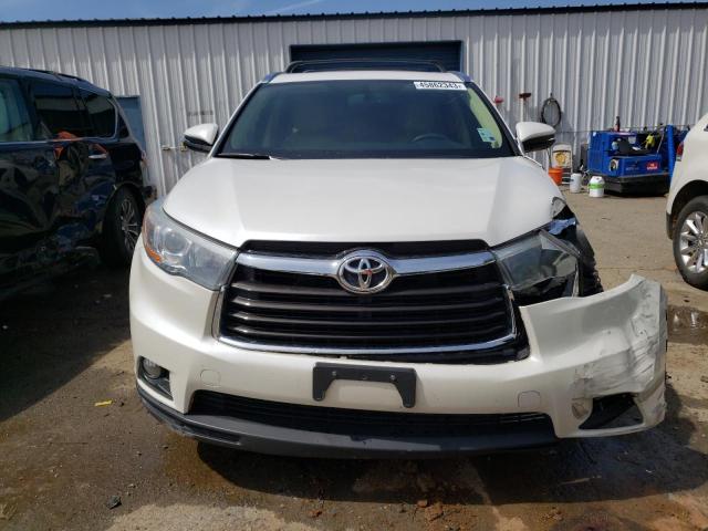 5TDKKRFH6FS088935 - 2015 TOYOTA HIGHLANDER XLE WHITE photo 5