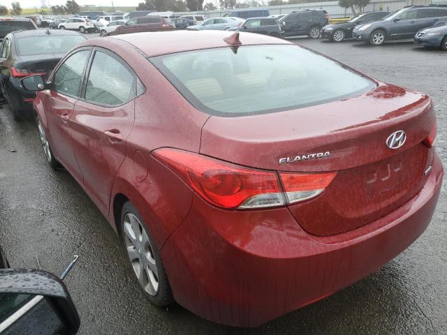 KMHDH4AE9DU516783 - 2013 HYUNDAI ELANTRA GLS BURGUNDY photo 2