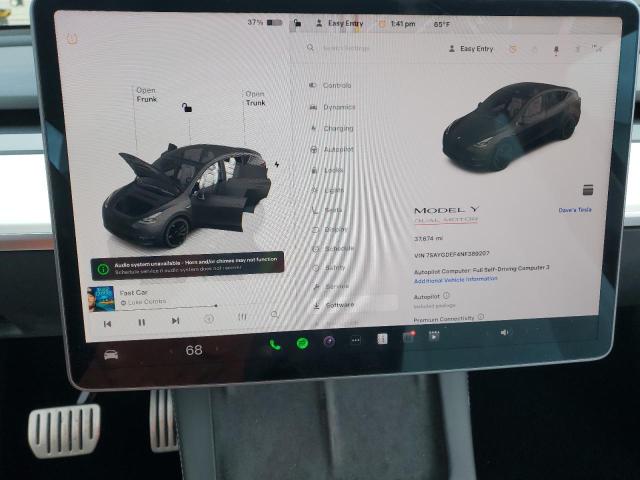 7SAYGDEF4NF389207 - 2022 TESLA MODEL Y 黑色 照片 9