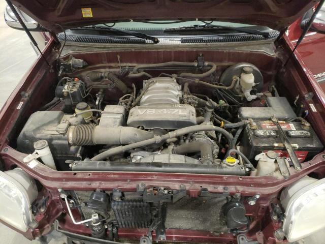 5TBBT44123S416913 - 2003 TOYOTA TUNDRA ACCESS CAB SR5 RED photo 11