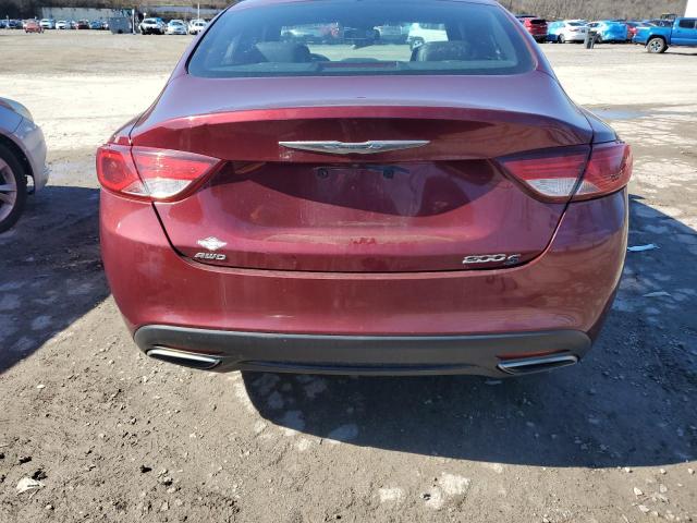 1C3CCCDG5FN636474 - 2015 CHRYSLER 200 S BURGUNDY photo 6