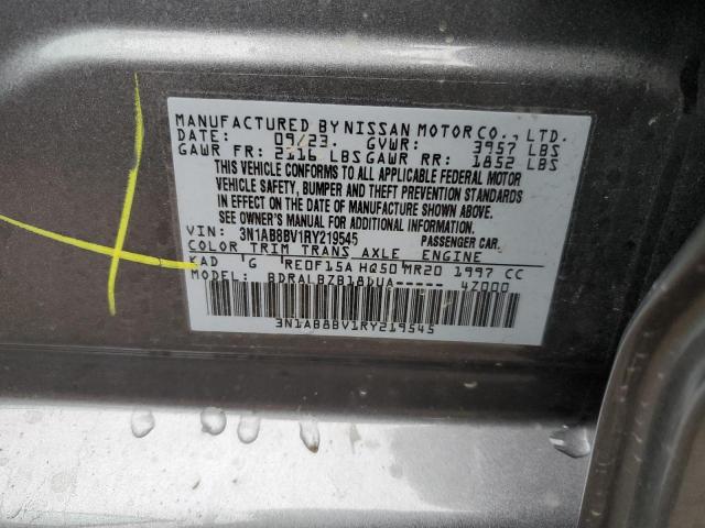 3N1AB8BV1RY219545 - 2024 NISSAN SENTRA S GRAY photo 12