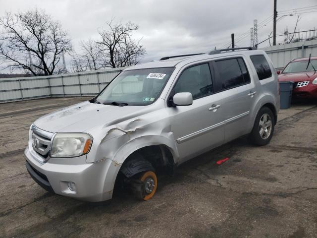 5FNYF4H58BB045393 - 2011 HONDA PILOT EXL SILVER photo 1