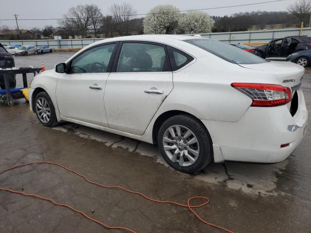 3N1AB7AP2DL692518 - 2013 NISSAN SENTRA S WHITE photo 2