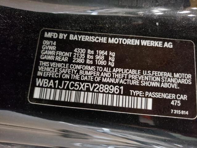 WBA1J7C5XFV288961 - 2015 BMW M235I BLACK photo 13