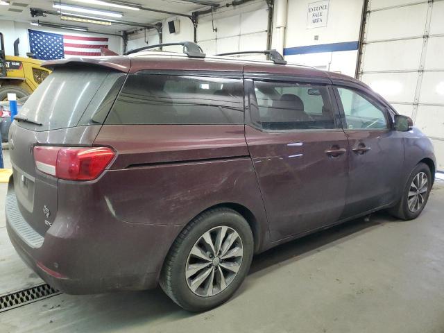 KNDMC5C10J6380482 - 2018 KIA SEDONA EX MAROON photo 3