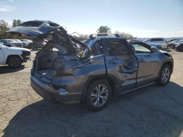 5TDJKRFH9FS154681 - 2015 TOYOTA HIGHLANDER XLE 灰色 照片 3