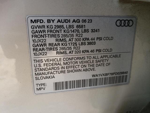 WA1VXBF79PD026840 - 2023 AUDI Q7 PRESTIGE BEIGE photo 13