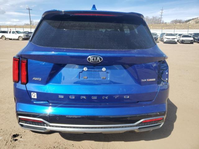 5XYRKDLF8MG048046 - 2021 KIA SORENTO SX BLUE photo 6