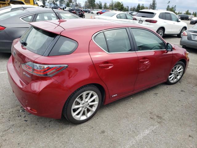 JTHKD5BH7B2010592 - 2011 LEXUS CT 200 RED photo 3