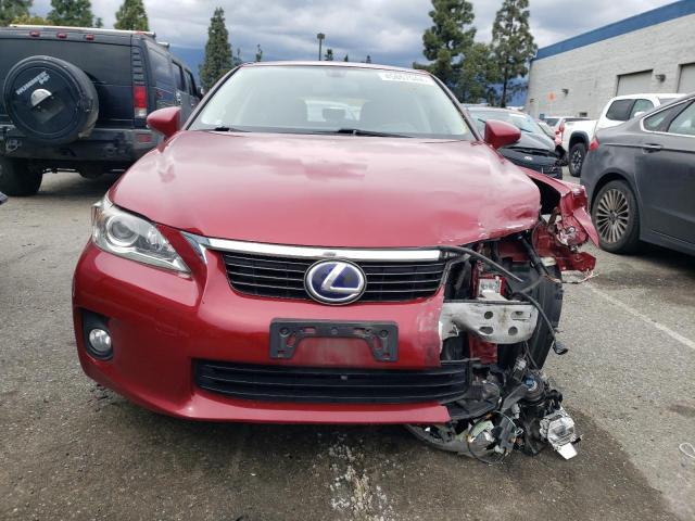 JTHKD5BH7B2010592 - 2011 LEXUS CT 200 RED photo 5