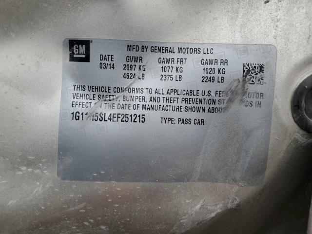 1G11H5SL4EF251215 - 2014 CHEVROLET MALIBU LTZ ოქროსფერი ფოტო 12