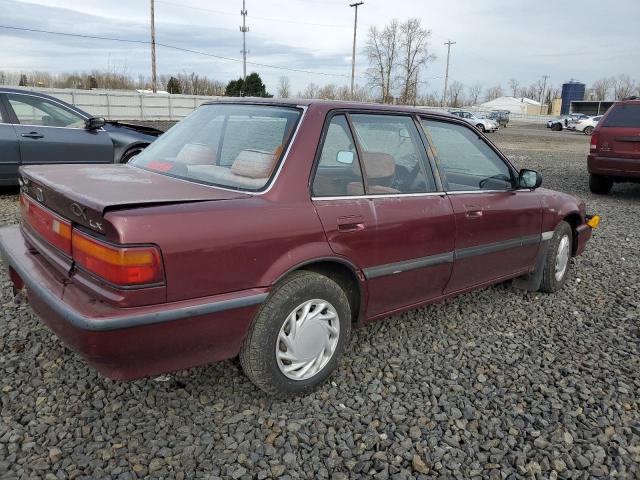 1HGED3651ML066853 - 1991 HONDA CIVIC LX BURGUNDY photo 3