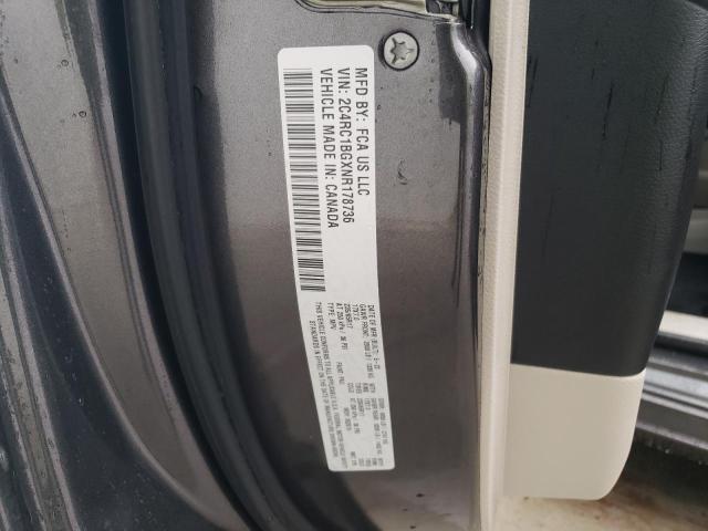 2C4RC1BGXNR178736 - 2022 CHRYSLER PACIFICA TOURING L GRAY photo 13