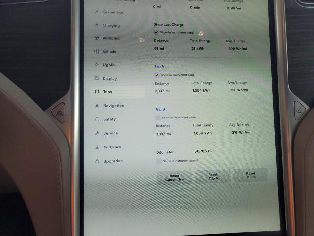 5YJSA1E28GF129833 - 2016 TESLA MODEL S GRAY photo 9