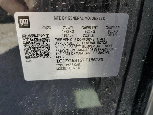 1G1ZG5ST2PF156130 - 2023 CHEVROLET MALIBU RS BLUE photo 12