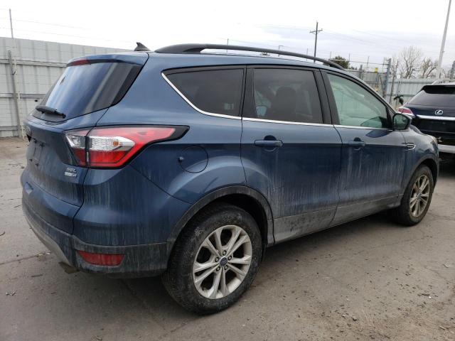 1FMCU9HD1JUB10106 - 2018 FORD ESCAPE SEL BLUE photo 3