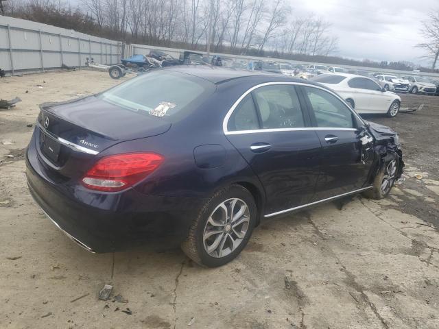 55SWF4KB0GU175664 - 2016 MERCEDES-BENZ C 300 4MATIC BLUE photo 3