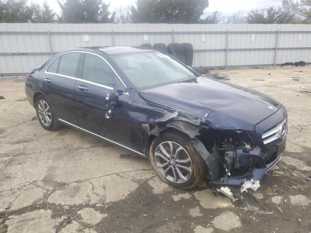 55SWF4KB0GU175664 - 2016 MERCEDES-BENZ C 300 4MATIC BLUE photo 4