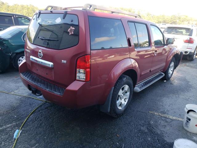 5N1AR18U88C661935 - 2008 NISSAN PATHFINDER S BURGUNDY photo 3