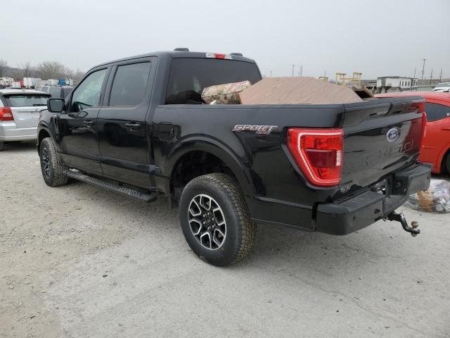 1FTFW1E50NKD60402 - 2022 FORD F150 SUPERCREW BLACK photo 2