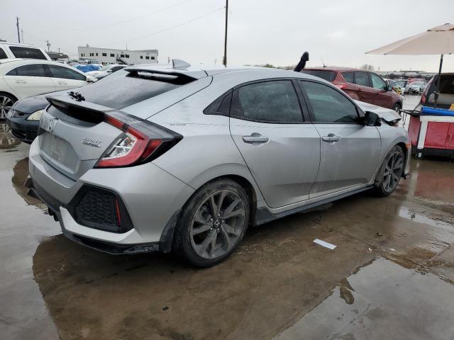 SHHFK7H9XJU231327 - 2018 HONDA CIVIC SPORT TOURING SILVER photo 3