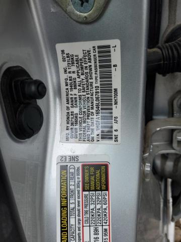 1HGFA16546L067810 - 2006 HONDA CIVIC LX SILVER photo 12