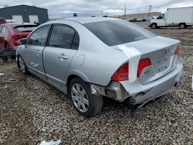 1HGFA16546L067810 - 2006 HONDA CIVIC LX SILVER photo 2