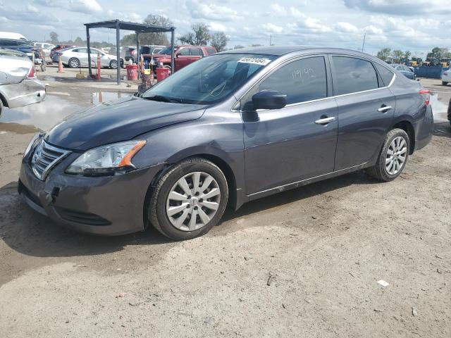 3N1AB7AP7EL643557 - 2014 NISSAN SENTRA S GRAY photo 1