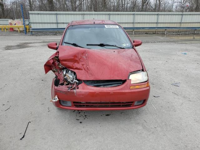 KL1TD56696B610686 - 2006 CHEVROLET AVEO BASE RED photo 5