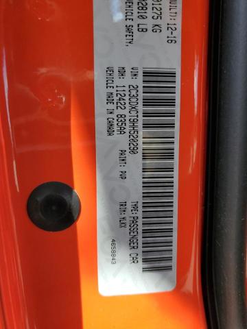 2C3CDXCT9HH520290 - 2017 DODGE CHARGER R/T ORANGE photo 12