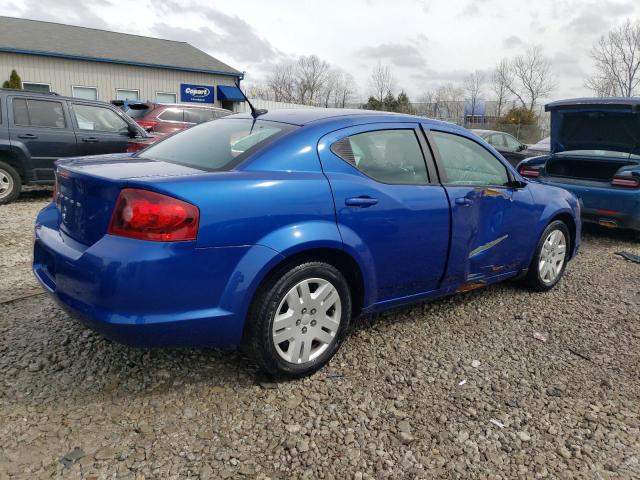 1C3CDZAB4EN104012 - 2014 DODGE AVENGER SE BLUE photo 3