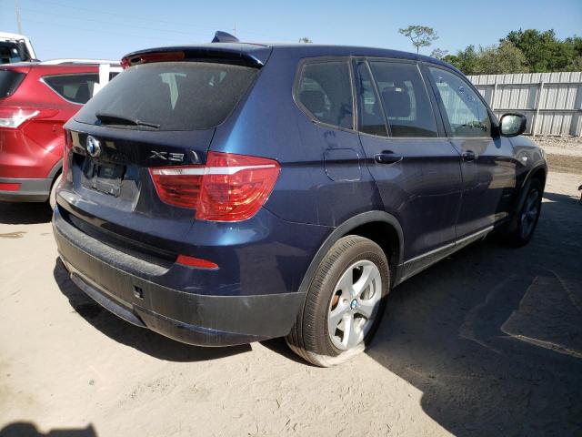 5UXWX5C59BL711996 - 2011 BMW X3 XDRIVE28I BLUE photo 3