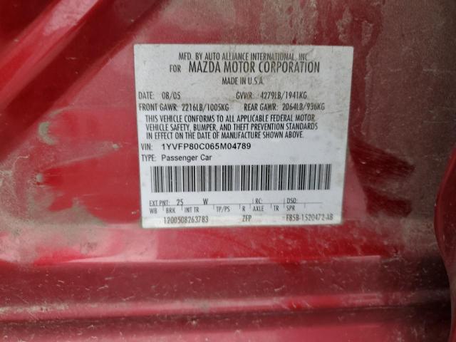 1YVFP80C065M04789 - 2006 MAZDA 6 I RED photo 13