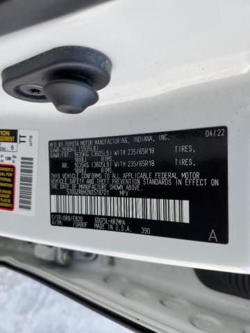 5TDGZRBH2NS578701 - 2022 TOYOTA HIGHLANDER XLE 白色 照片 13