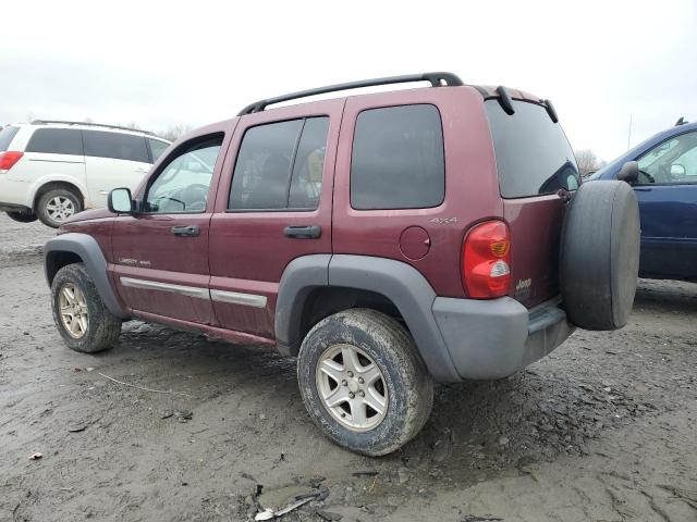 1J4GL48K32W227213 - 2002 JEEP LIBERTY SPORT RED photo 2