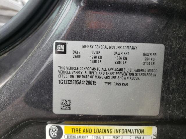 1G1ZC5E05A4128015 - 2010 CHEVROLET MALIBU 1LT GRAY photo 12