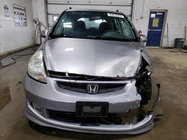 JHMGD38627S032023 - 2007 HONDA FIT S ვერცხლისფერი ფოტო 5
