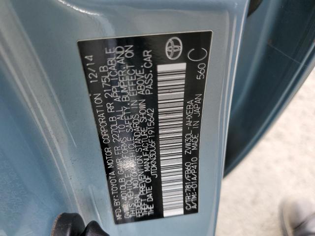 JTDKN3DU6F1915642 - 2015 TOYOTA PRIUS TEAL photo 12