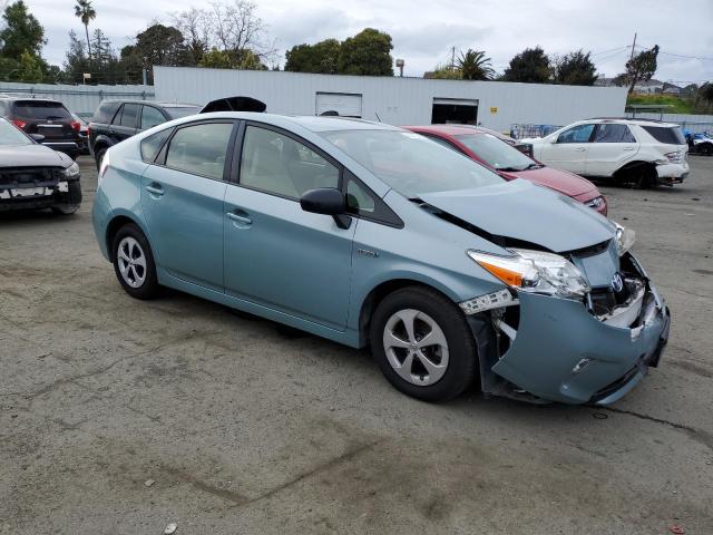 JTDKN3DU6F1915642 - 2015 TOYOTA PRIUS TEAL photo 4