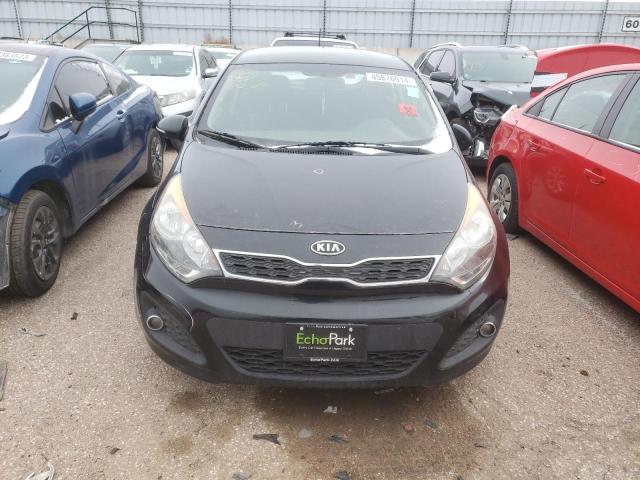 KNADN5A36C6080024 - 2012 KIA RIO EX BLACK photo 5