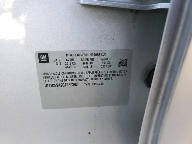 1G11C5SA9GF160392 - 2016 CHEVROLET MALIBU LIM LT Сұр фото 13