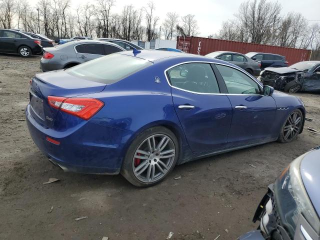 ZAM57RTA3F1140164 - 2015 MASERATI GHIBLI S BLUE photo 3