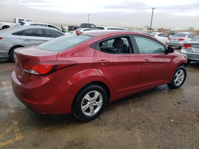 5NPDH4AE0EH545671 - 2014 HYUNDAI ELANTRA SE RED photo 3