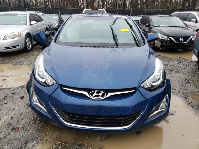 KMHDH4AE2GU520257 - 2016 HYUNDAI ELANTRA SE BLUE photo 5