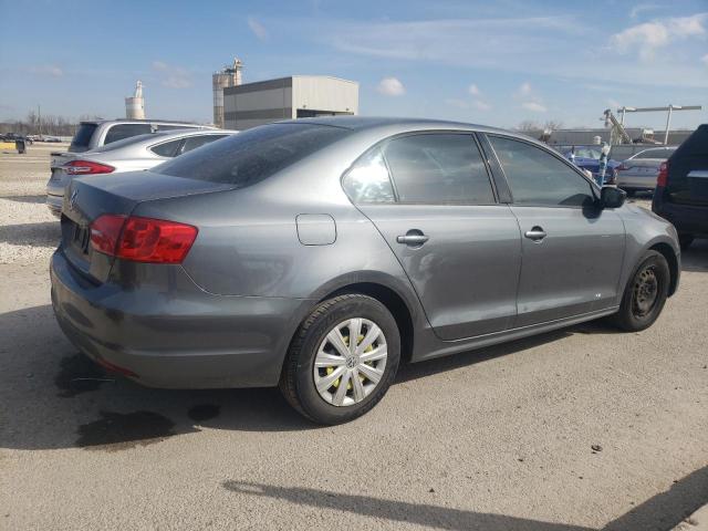 3VW2K7AJ6EM299532 - 2014 VOLKSWAGEN JETTA BASE GRAY photo 3