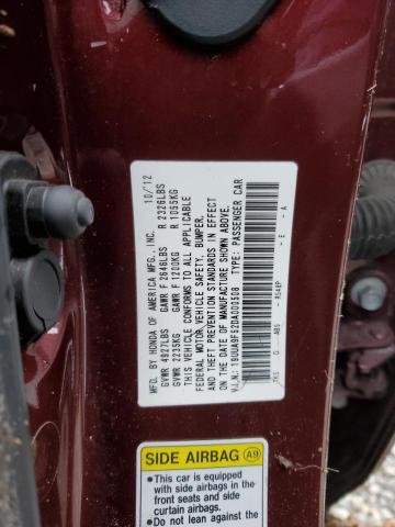 19UUA9F52DA000508 - 2013 ACURA TL TECH BURGUNDY photo 12