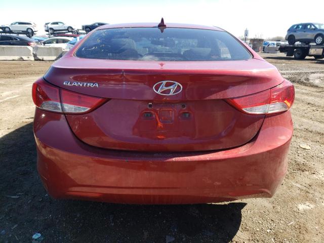 KMHDH4AE7CU370723 - 2012 HYUNDAI ELANTRA GLS RED photo 6