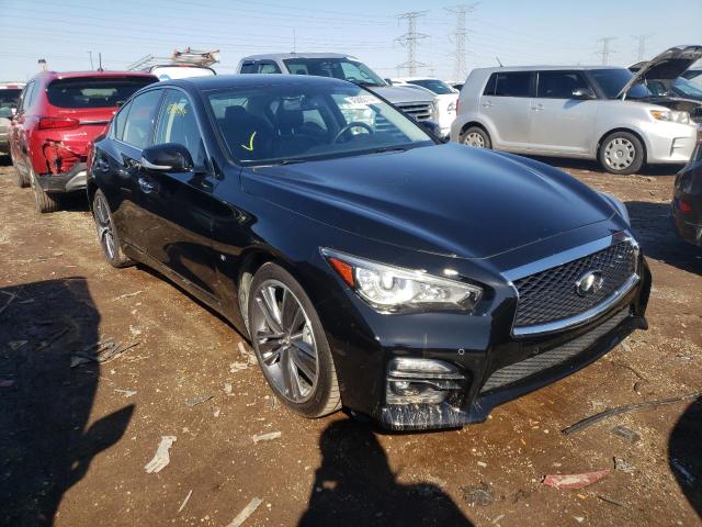 JN1BV7ARXFM418652 - 2015 INFINITI Q50 BASE BLACK photo 4